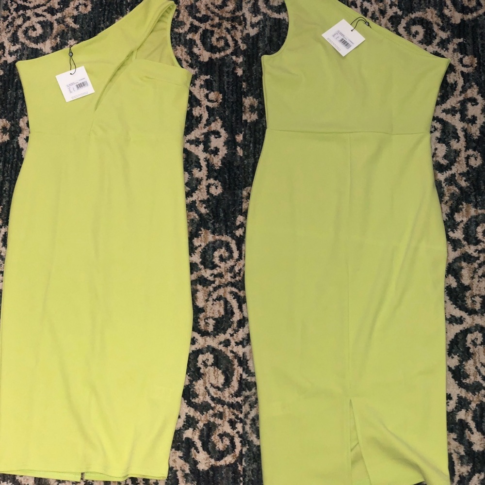 NWT Missguided Lime Green Midi Size 8 - Picture 3 of 6